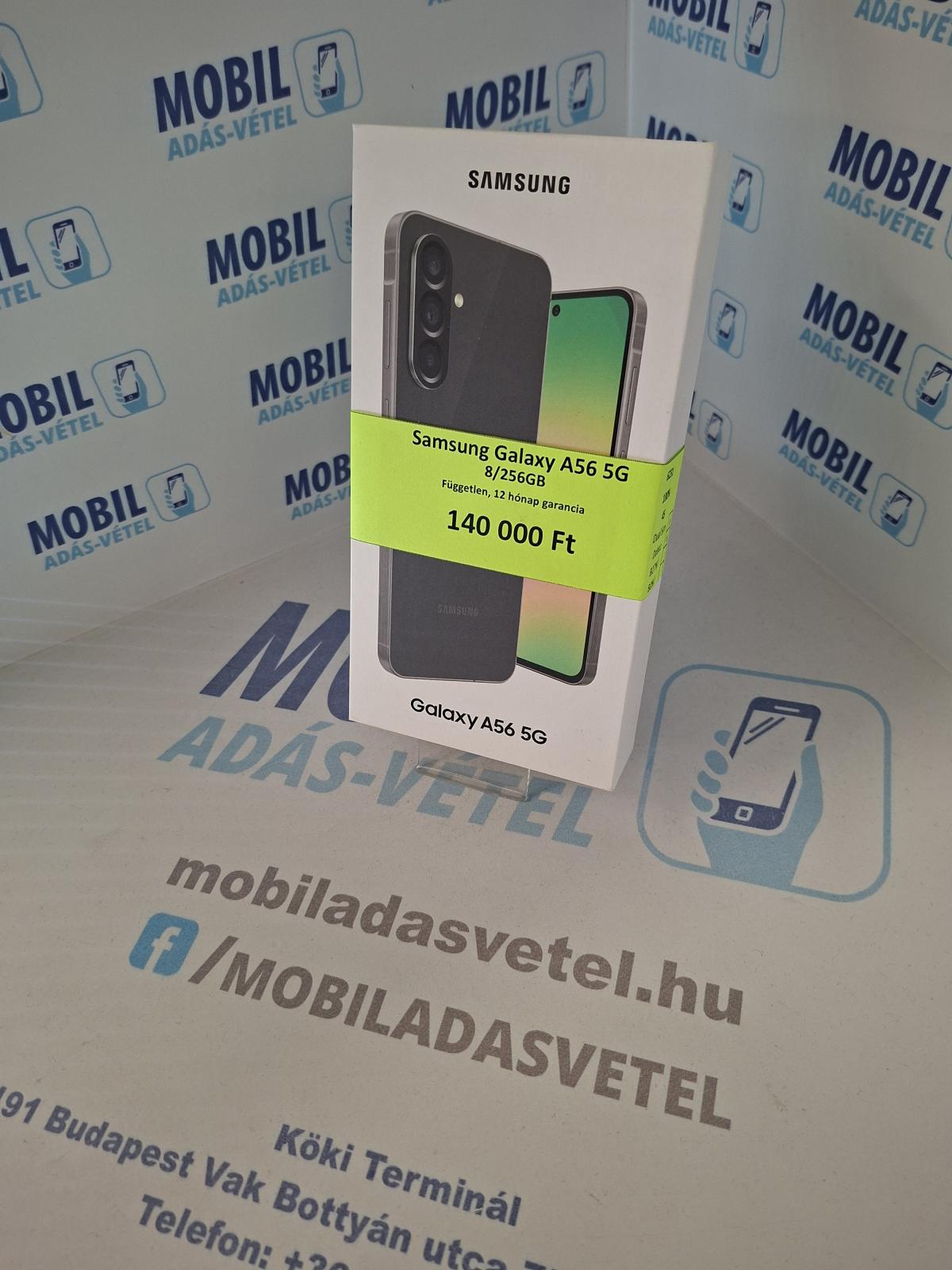 Samsung Galaxy A56 5G Kártyafüggetlen 256 GB 8 GB Ram, 12 hó garancia