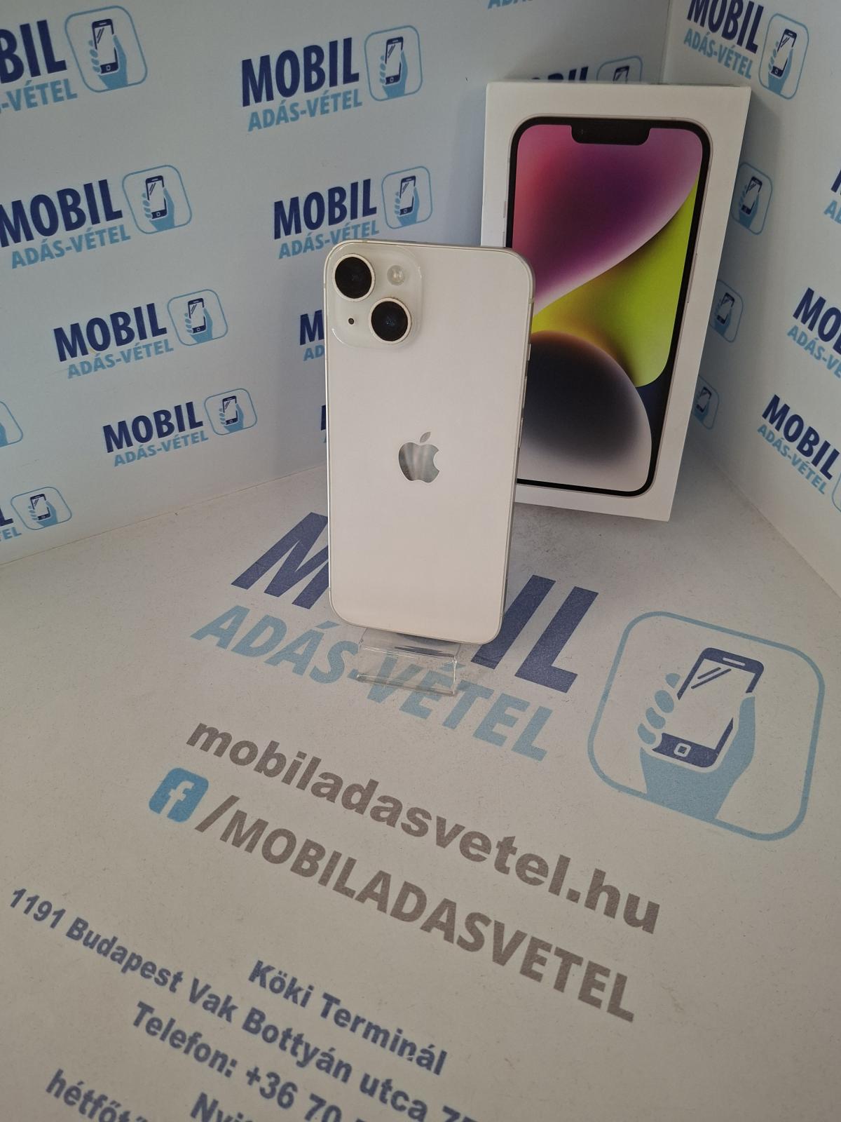 Apple iPhone 14 Kártyafüggetlen 128 GB, 12 hó garancia
