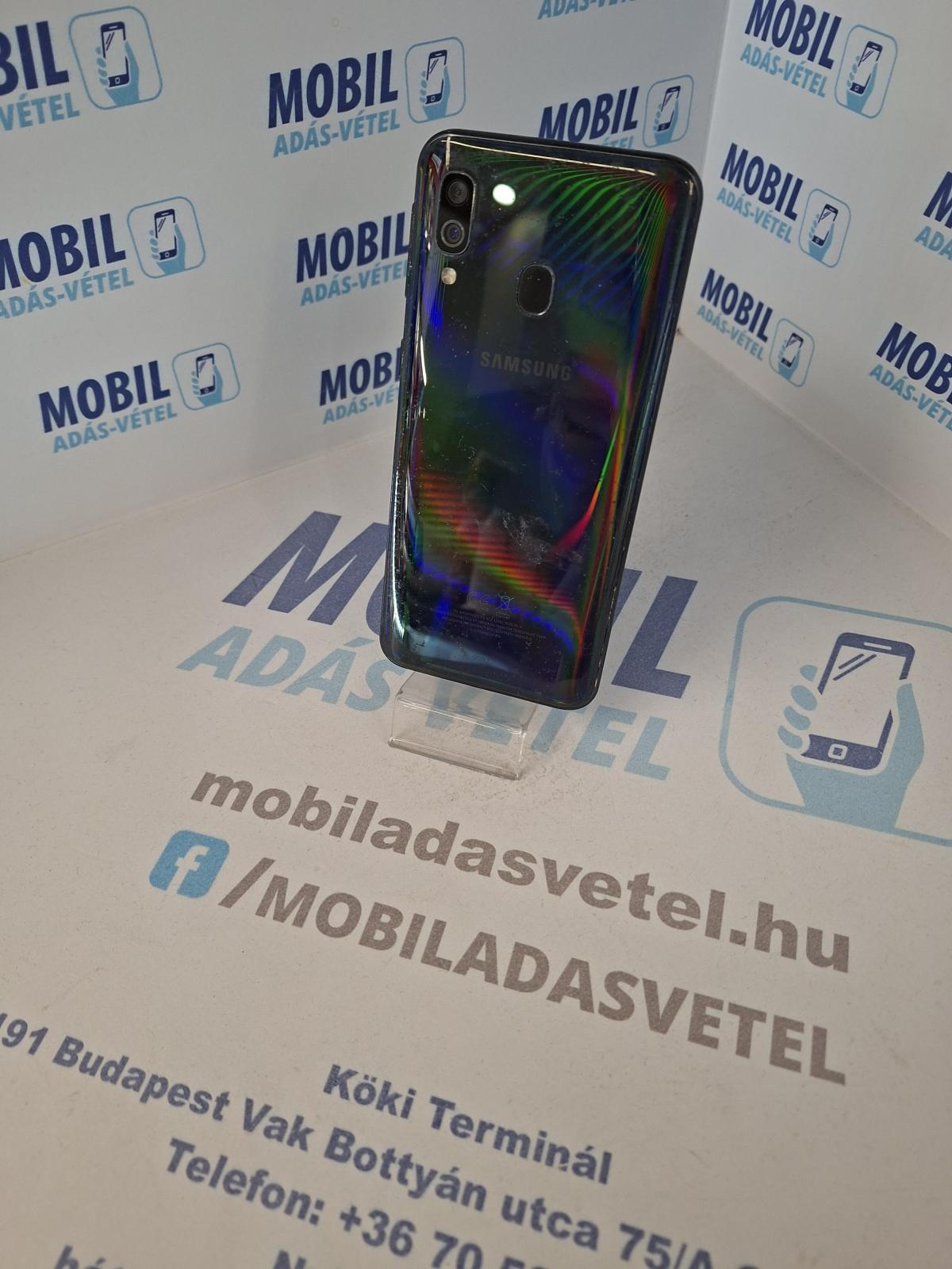 Samsung Galaxy A40 Kártyafüggetlen 64 GB, 12 hó garancia