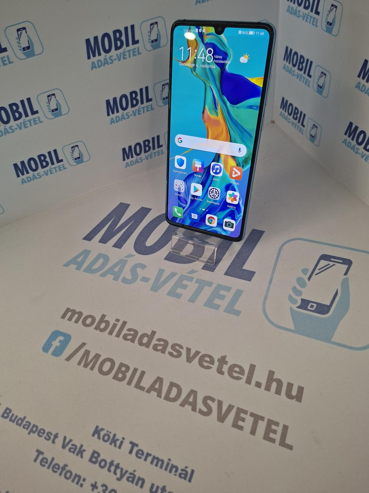 Huawei P30 Kártyafüggetlen 128 GB 6 GB Ram, 12 hó garancia