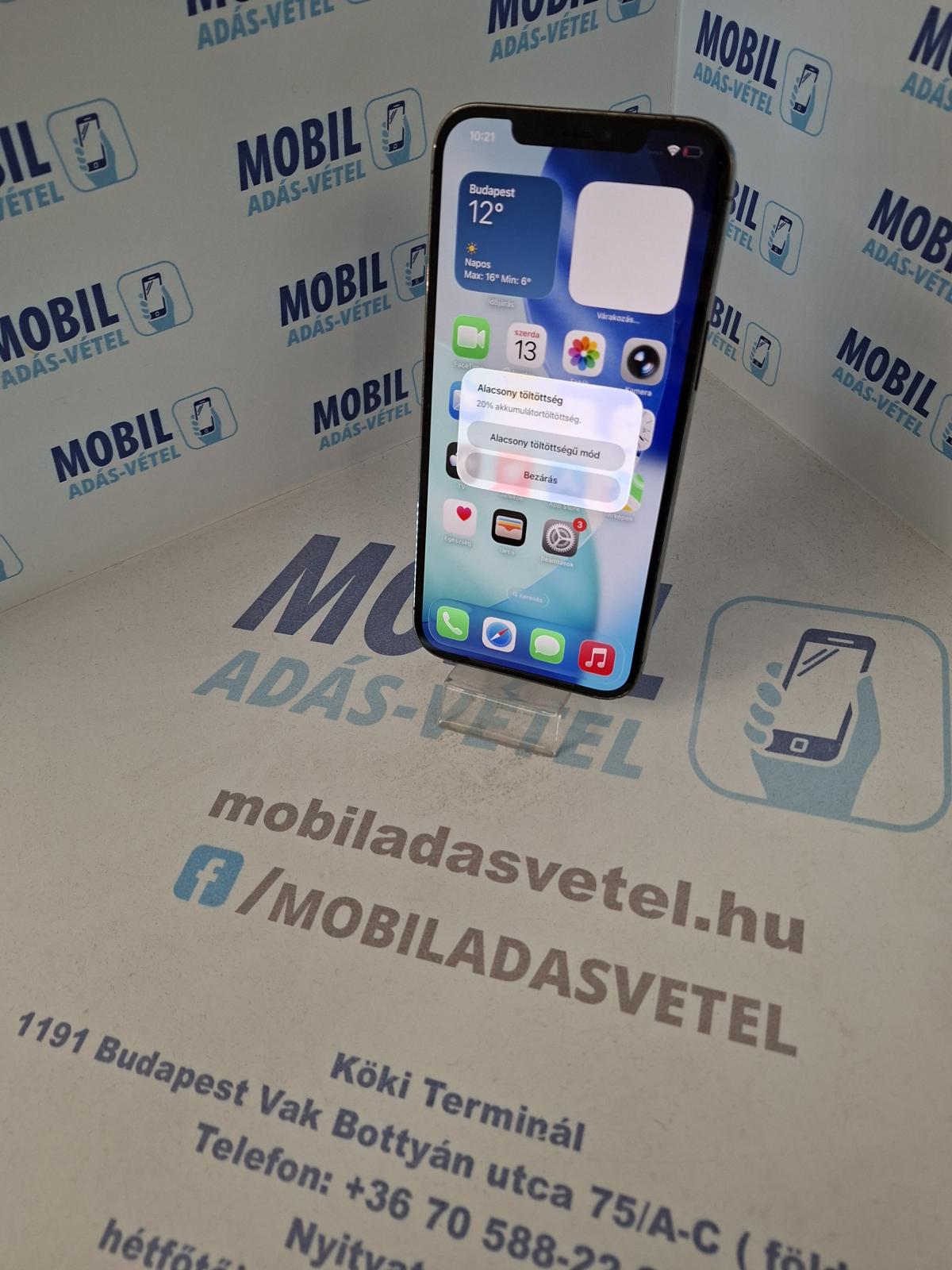 Apple iPhone 12 Pro Max Kártyafüggetlen 128 GB, 12 hó garancia