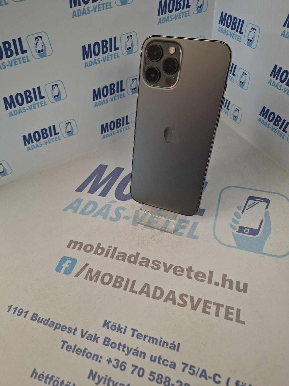 Apple iPhone 12 Pro Max Kártyafüggetlen 128 GB, 12 hó garancia