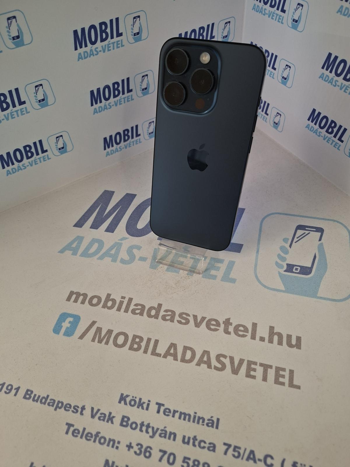 Apple iPhone 15 Pro Kártyafüggetlen 128 GB, 12 hó garancia