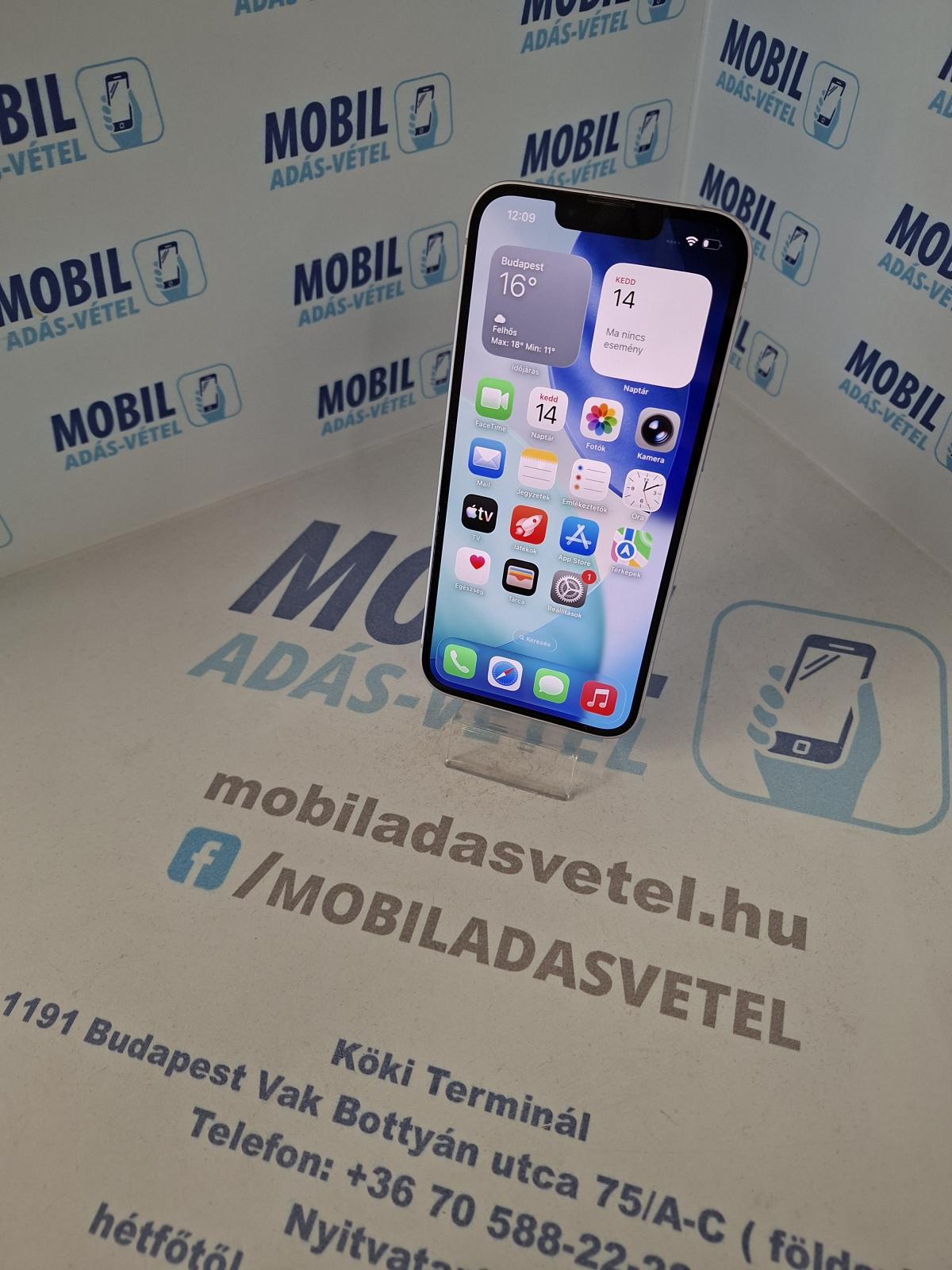 Apple iPhone 14 Kártyafüggetlen 128 GB, 12 hó garancia