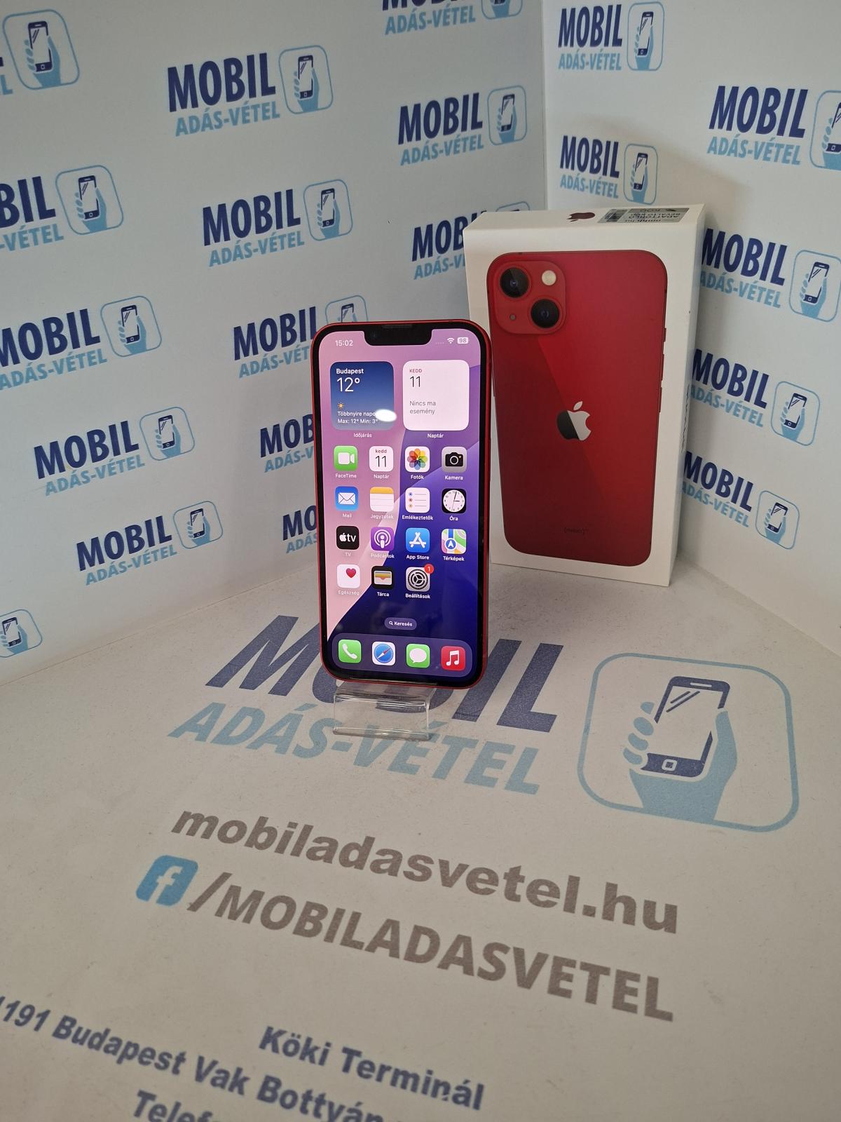 Apple iPhone 13 Kártyafüggetlen 128 GB, 12 hó garancia