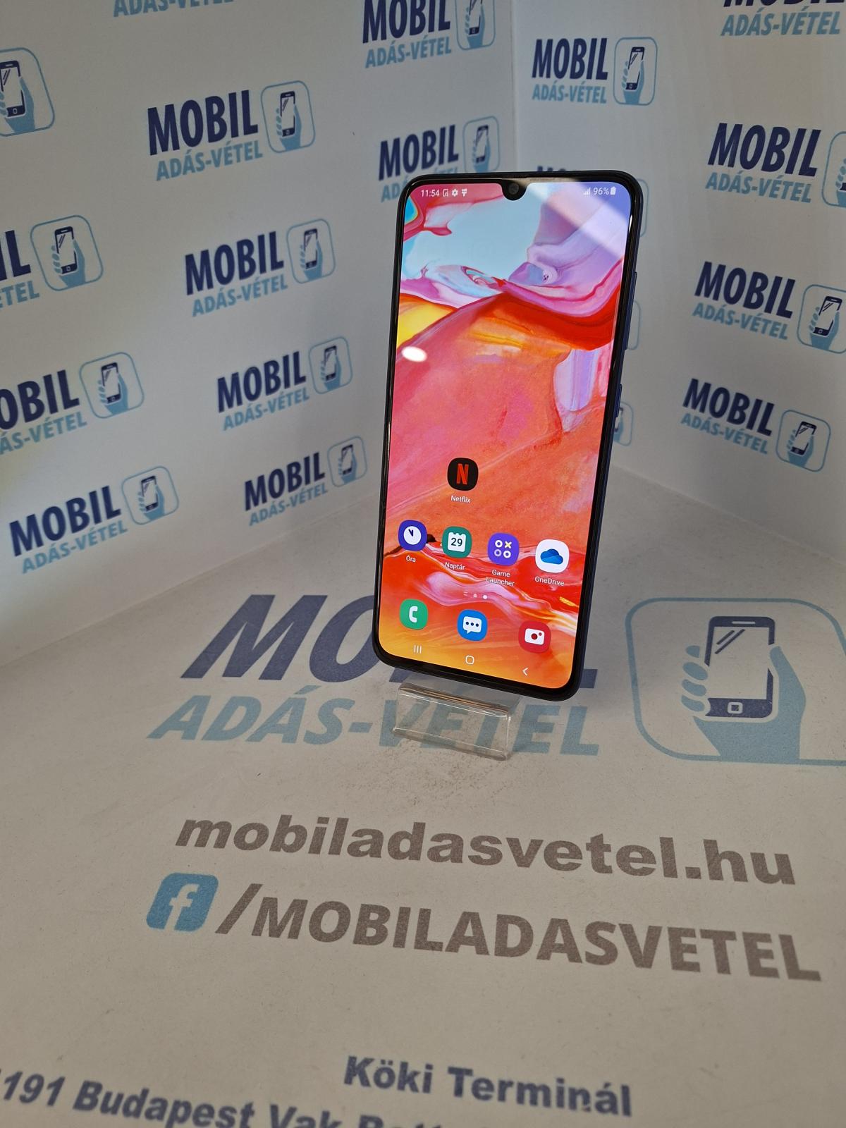 Samsung Galaxy A70 Kártyafüggetlen 128 GB, 12 hó garancia