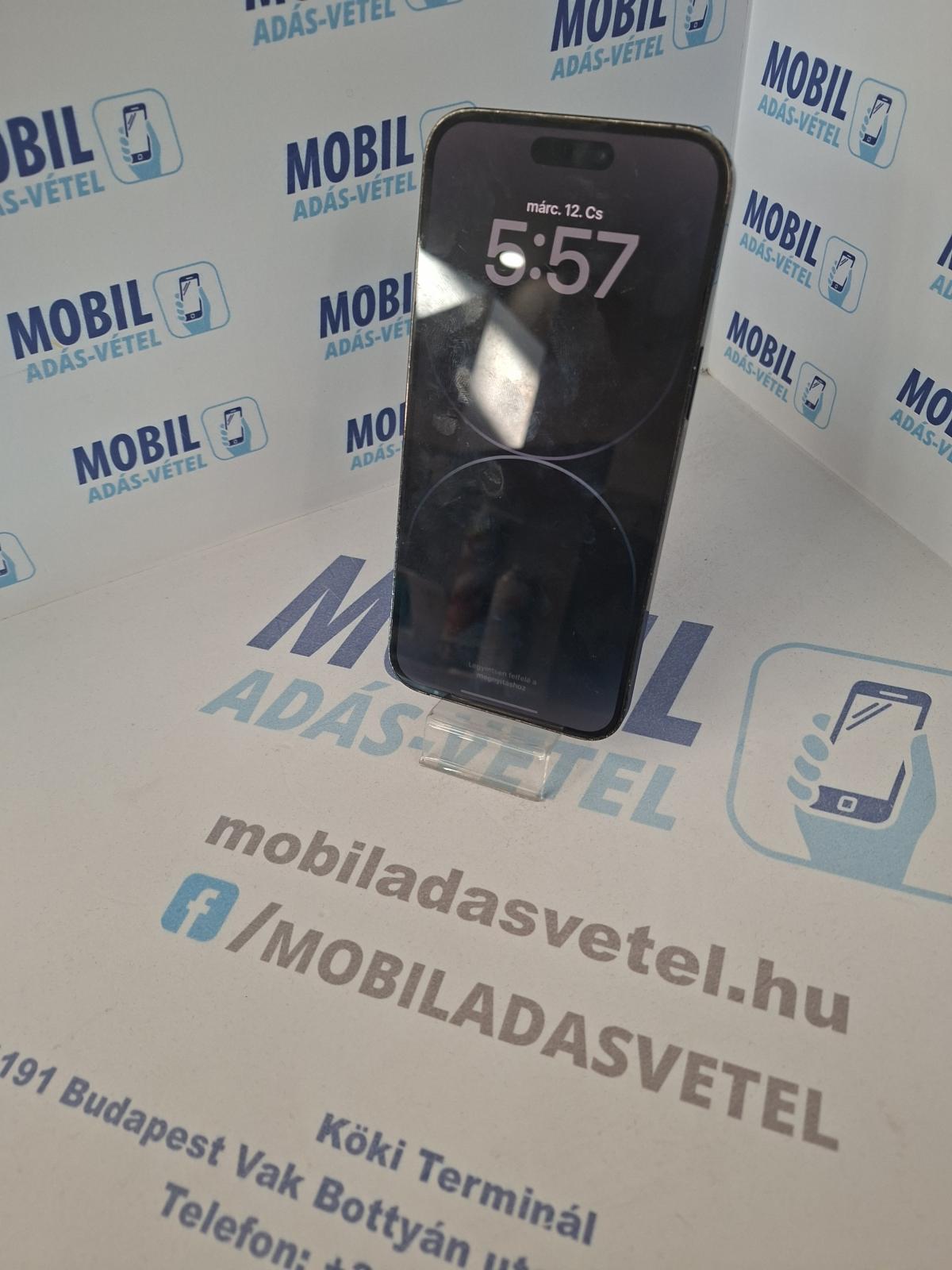 Apple iPhone 14 Pro Max Kártyafüggetlen 128 GB, 12 hó garancia