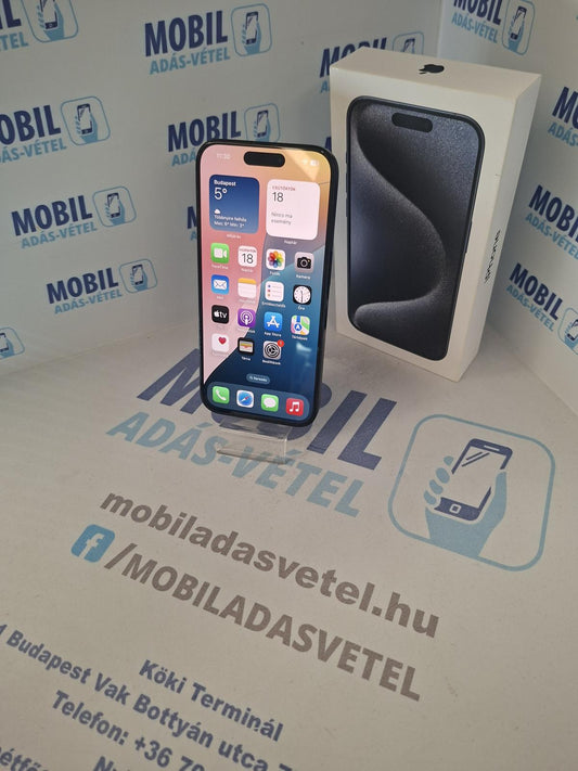 Apple iPhone 15 Pro Kártyafüggetlen 256 GB, 12 hó garancia