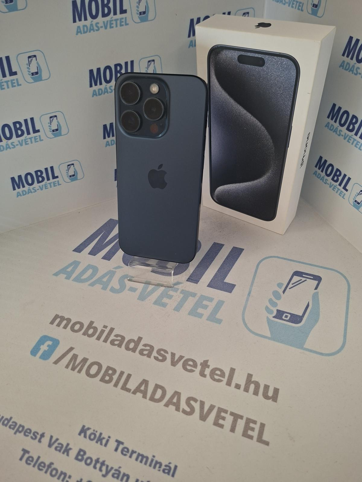 Apple iPhone 15 Pro Kártyafüggetlen 256 GB, 12 hó garancia