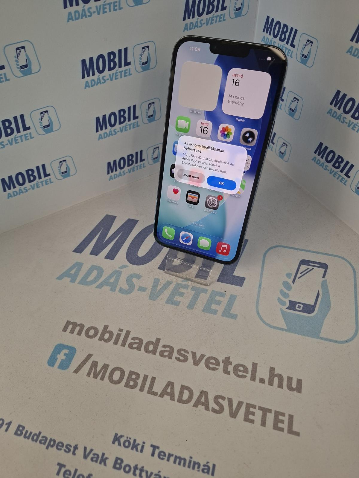 Apple iPhone 13 Pro Max Kártyafüggetlen 128 GB, 12 hó garancia