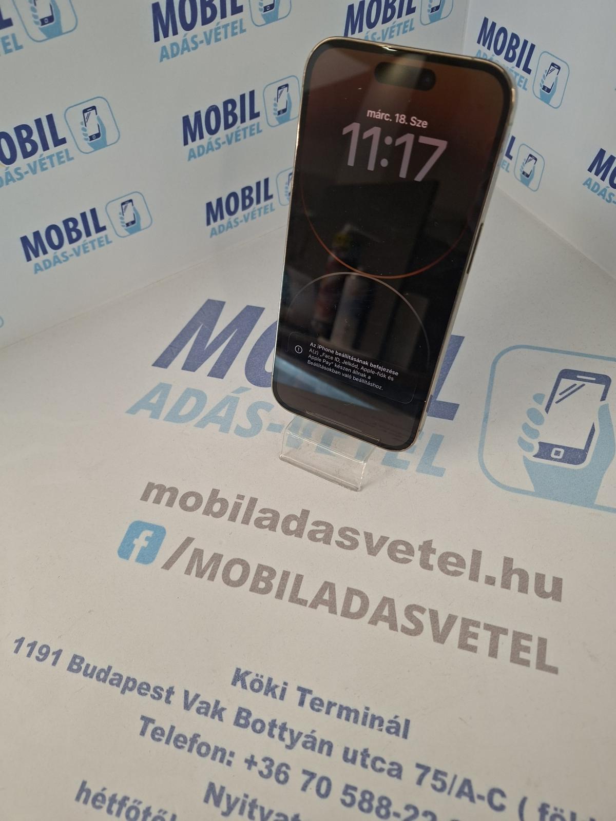 Apple iPhone 14 Pro Kártyafüggetlen 128 GB, 12 hó garancia