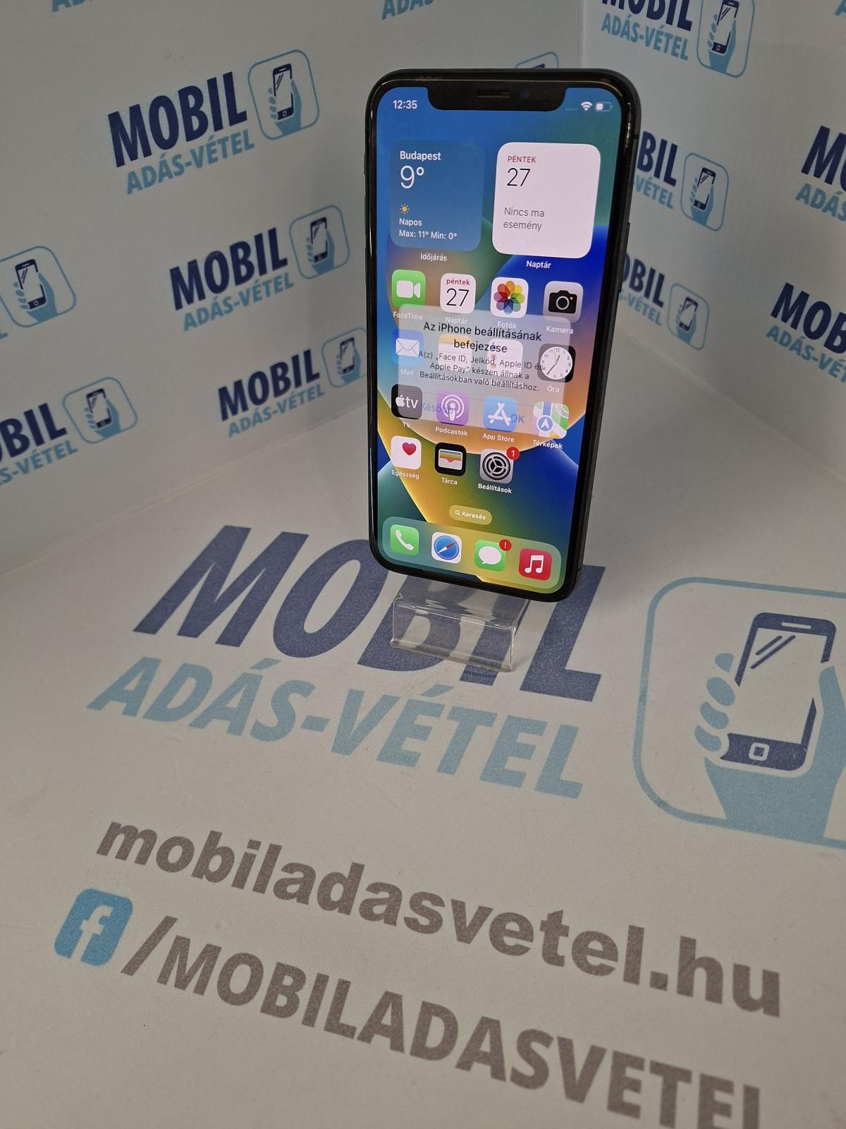 Apple iPhone X Kártyafüggetlen 64 GB, 12 hó garancia