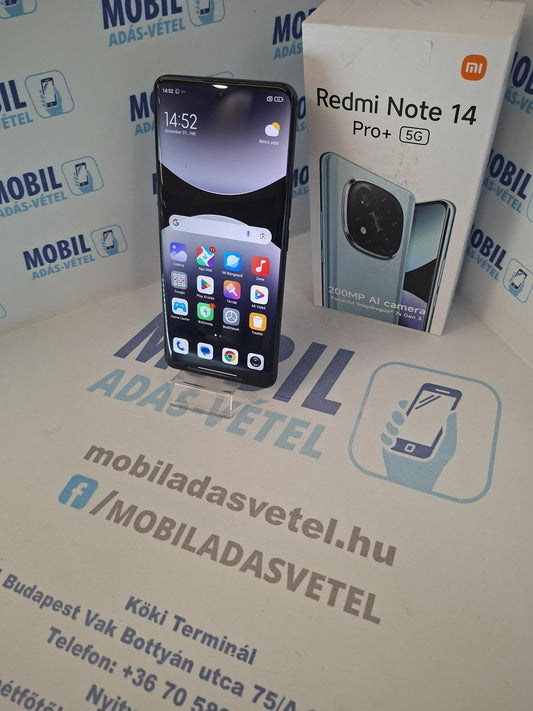 Xiaomi Redmi Note 14 Pro+ 5G Kártyafüggetlen 256 GB 8 GB Ram, 12 hó garancia