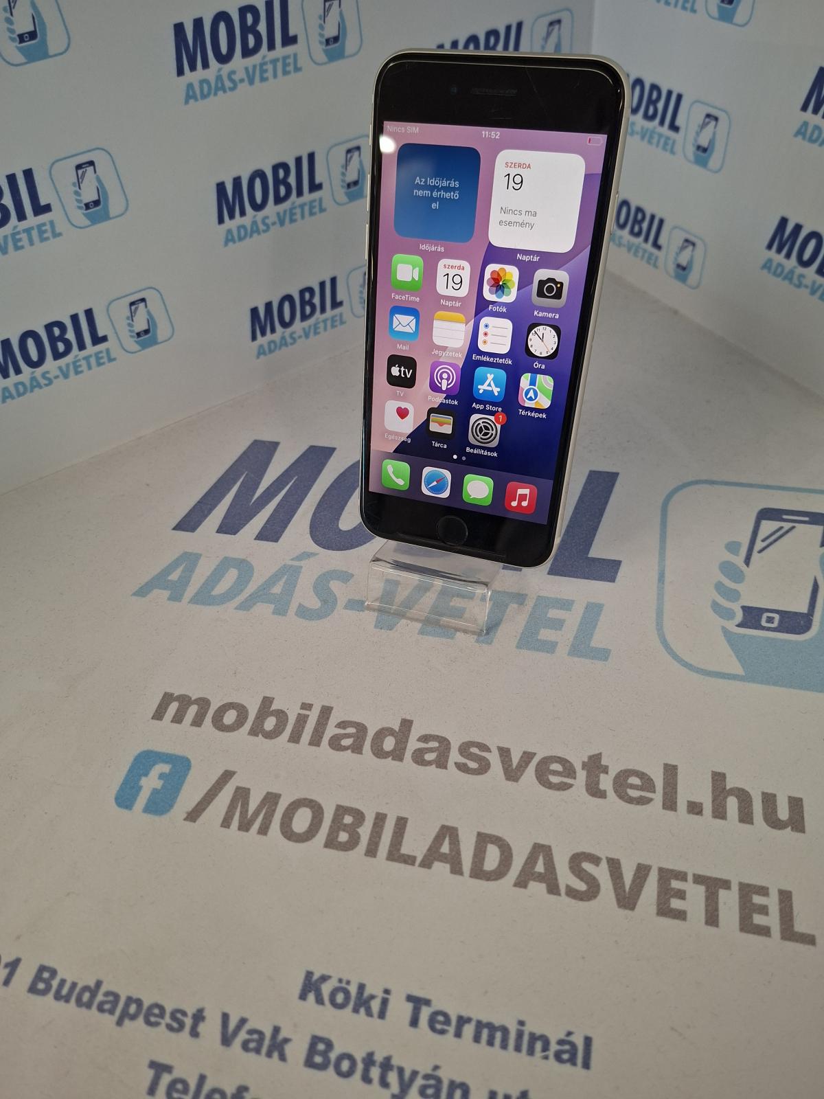 Apple iPhone SE (2022) Kártyafüggetlen 64 GB, 12 hó garancia