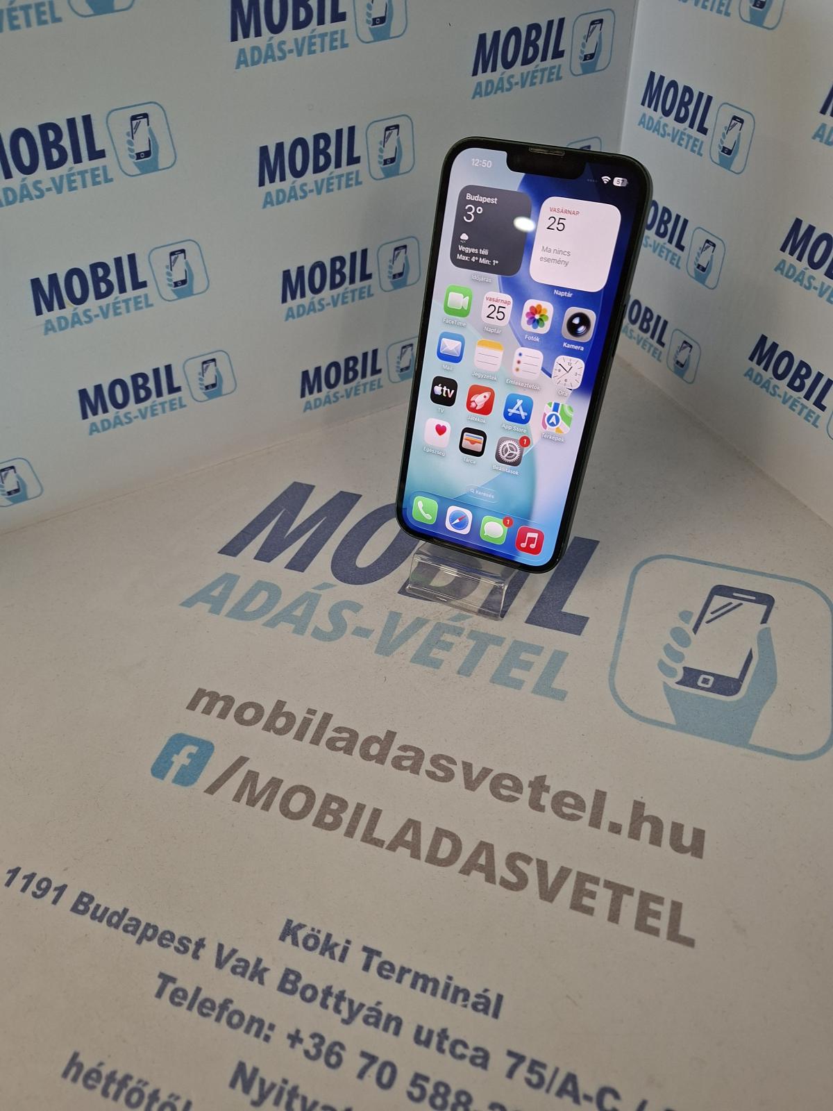Apple iPhone 13 Kártyafüggetlen 128 GB, 12 hó garancia