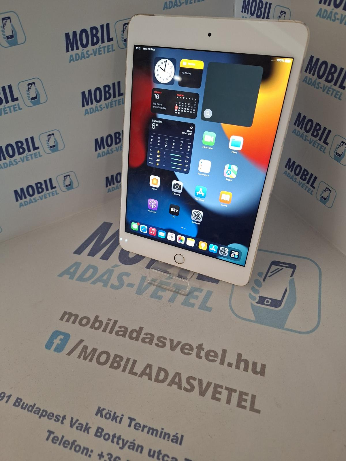 Apple iPad Mini 4 Wi-Fi 16 GB, 12 hó garancia